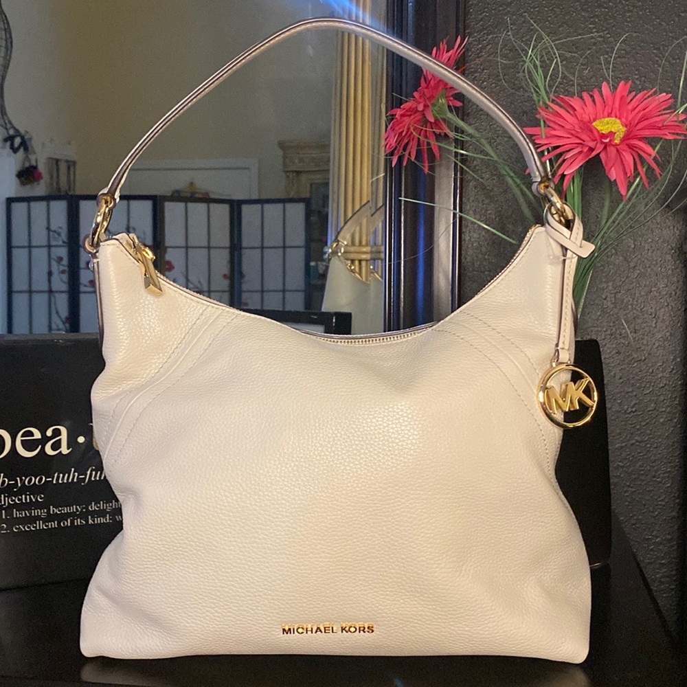 Michael Kors Aria Leather Shoulder Bag